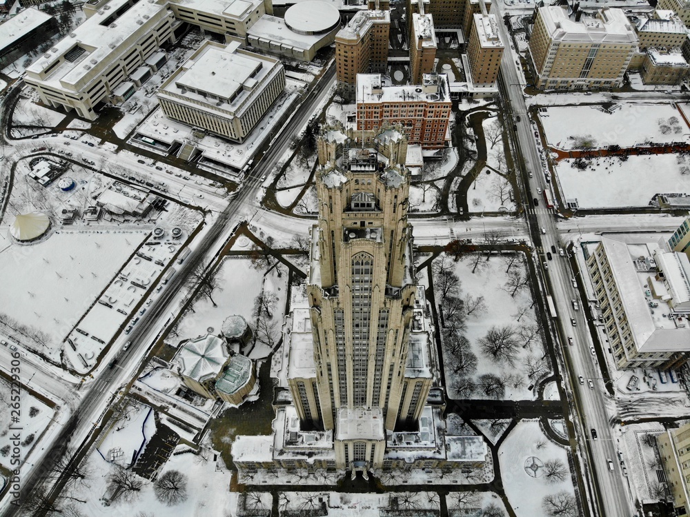 Cathedral of Learning Snow Day