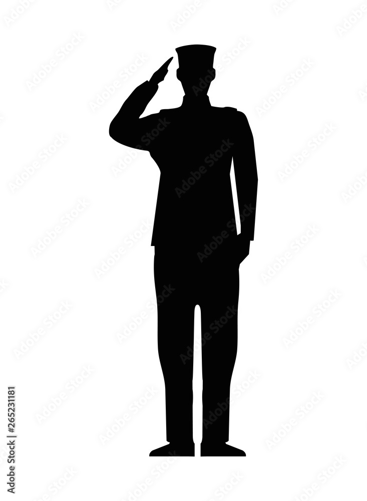 military man silhouette icon