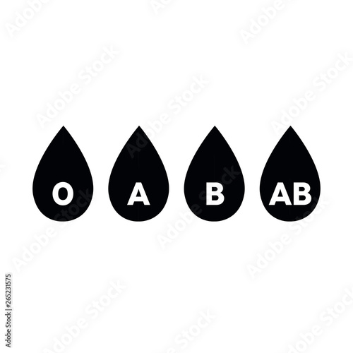 blood types vector icon