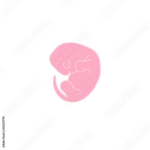 fetus 2 month doodle icon
