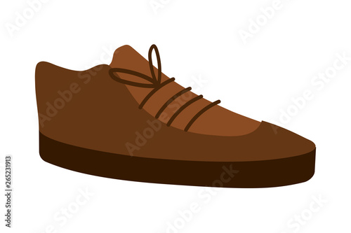 Elegant leather work shoe isolated