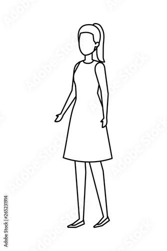 elegant businesswoman avatar character