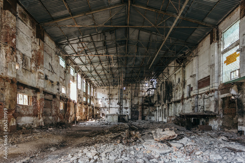 Abandoned and ruined sugar factory
