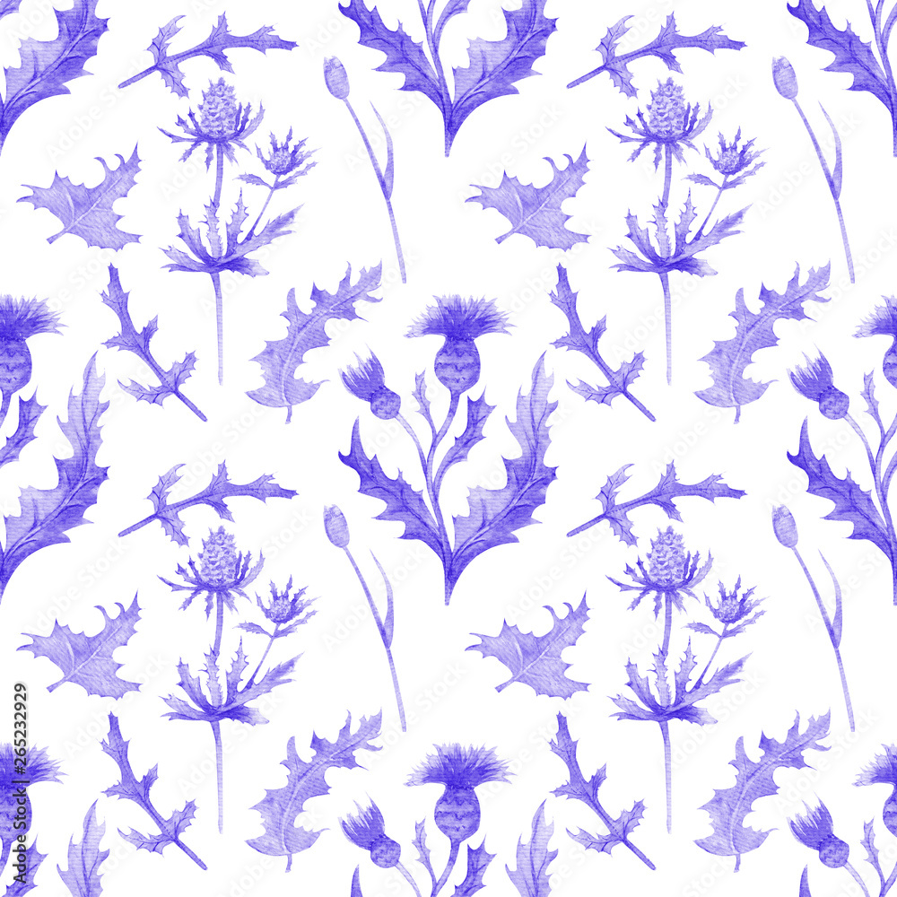 Seamless pattern with spring flowers and leaves. Wildflowers on isolated white background. Floral pattern for Wallpaper or fabric. Watercolor illustration. Element of packaging design, invitations Seamless pattern with spring flowers and leaves. Wildflowers on isolated white background. Floral pattern for Wallpaper or fabric. Watercolor illustration. Element of packaging design, invitations