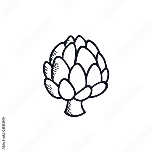 artichoke doodle icon