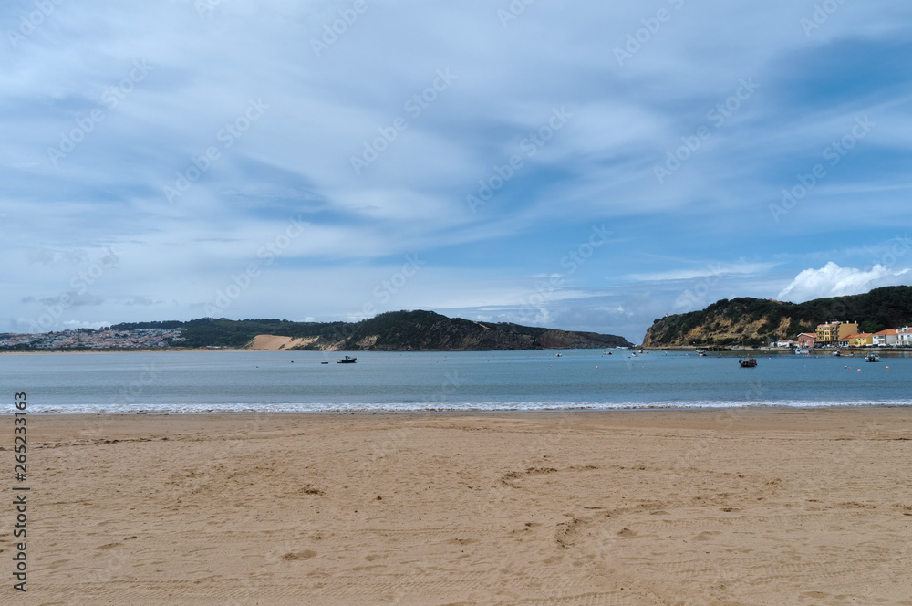 Sao Martinho do Porto beach in Portugal