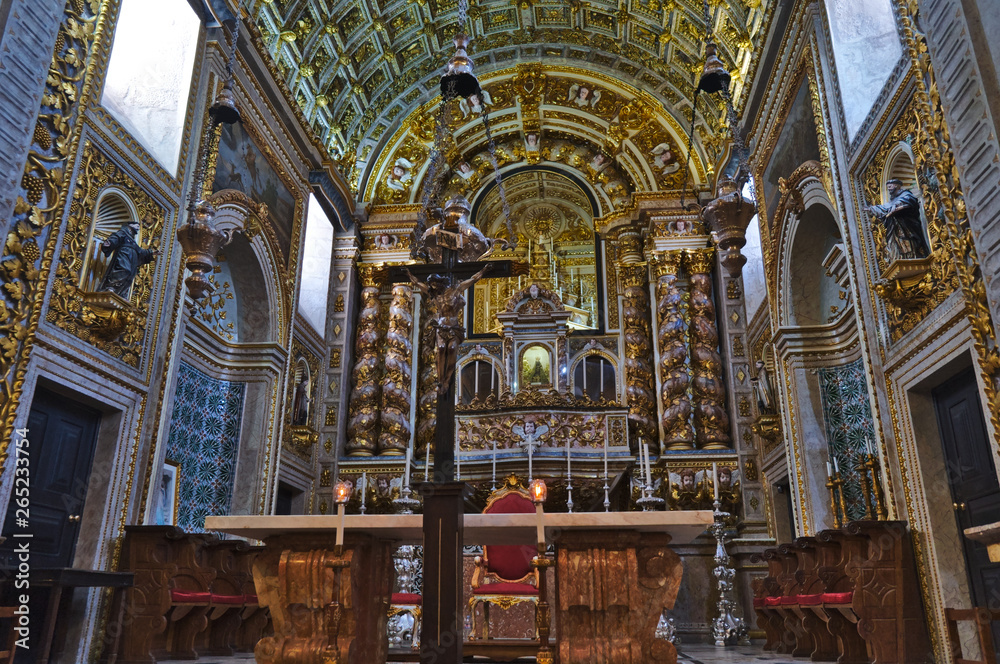 Church Altar in Nazare, Portugal