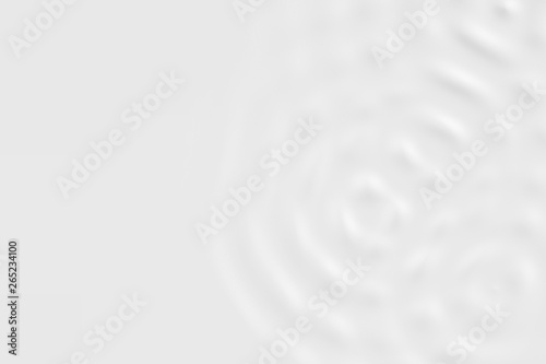 Top view of white water ring or white cream surface, soft background texture