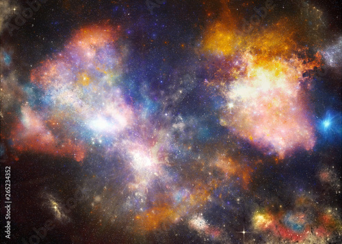 Unique Artistic Colorful Beautiful Nebula Galaxy Background