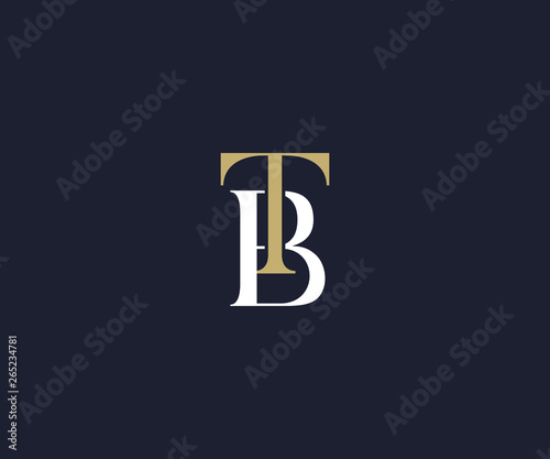 TB logo. letter T luxury logo template