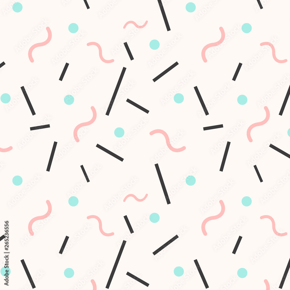 Memphis pattern background Memphis pattern background