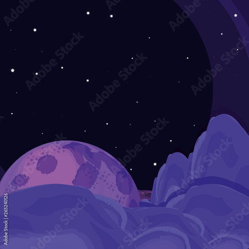 moon satellite space scene