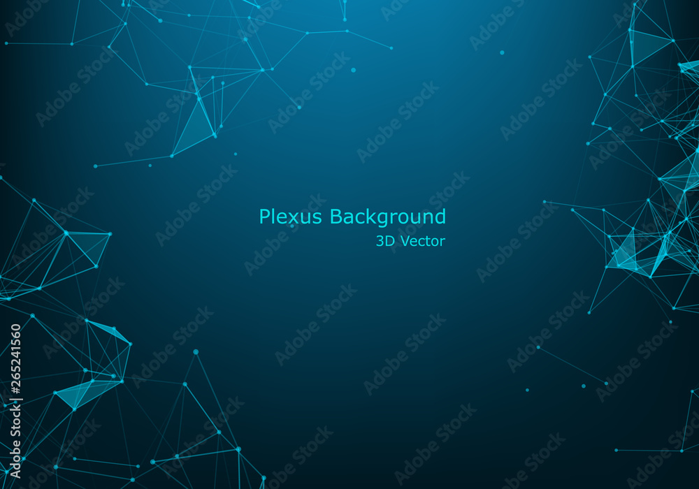 Geometric abstract connected line with dots. Big data visualization. Molecule and communication background. Social network information. Modern technology concept. Geometric abstract connected line with dots. Big data visualization. Molecule and communication background. Social network information. Modern technology concept.