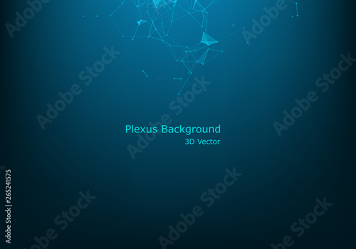 Network concept blue vector illustration. Futuristic hexagon vector illustration. Futuristic hexagon vector illustration. HUD element. Technology concept. 3d landscape. Big data.