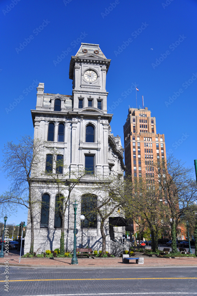 Gridley Building at Clinton Square in downtown Syracuse, New York State, USA.