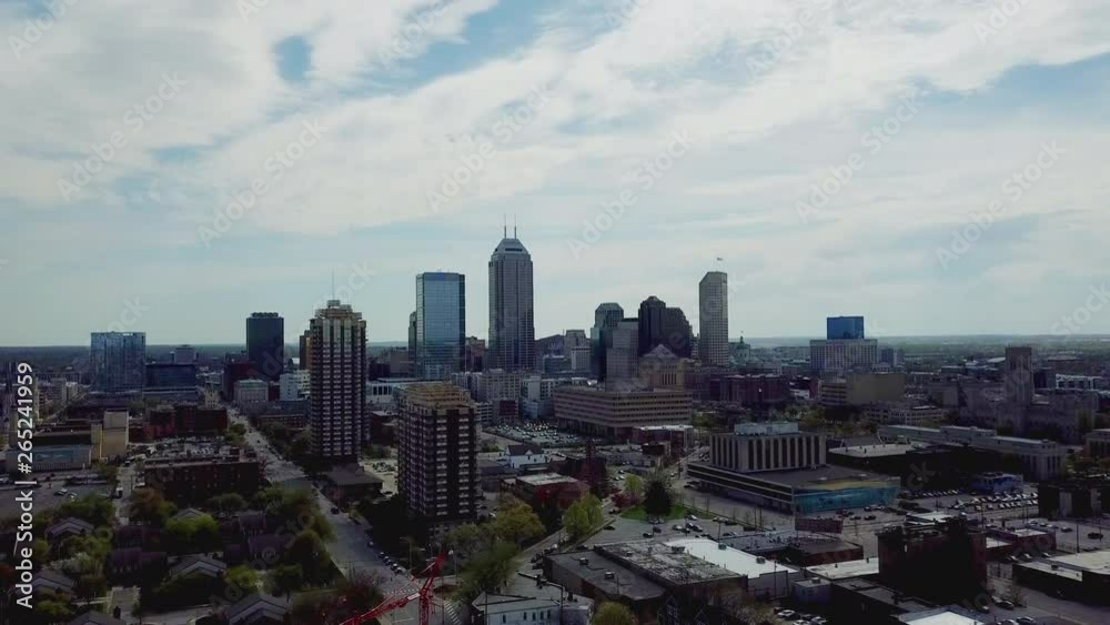 4k Aerial View of Indianapolis, Indiana Skyline and downtown 4k Aerial View of Indianapolis, Indiana Skyline and downtown