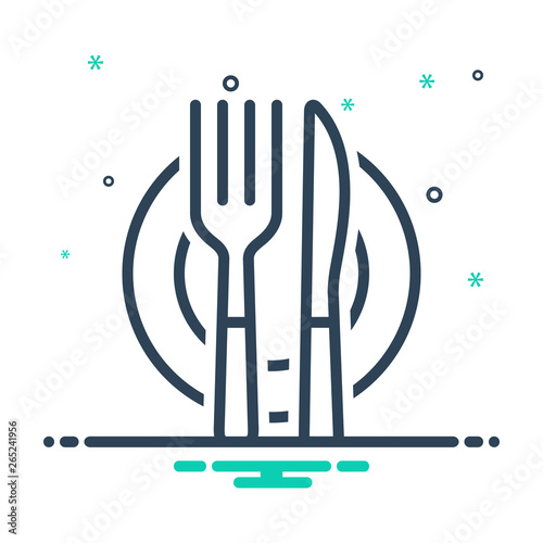 Mix icon for cutlery silverware 