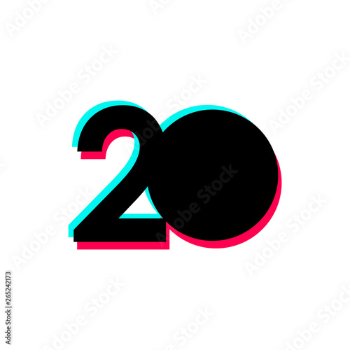 20 Year Anniversary Vector Template Design Illustration