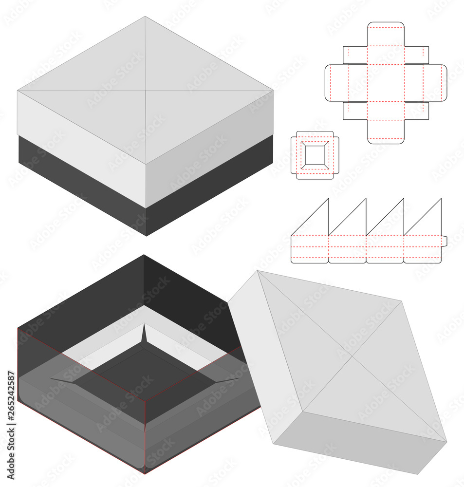 Box packaging die cut template design. 3d mock-up Box packaging die cut template design. 3d mock-up
