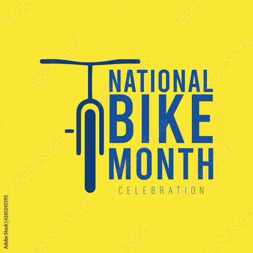 National Bike Month Vector Template Design Illustration