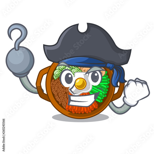 Pirate bibimbap isolated with in the character