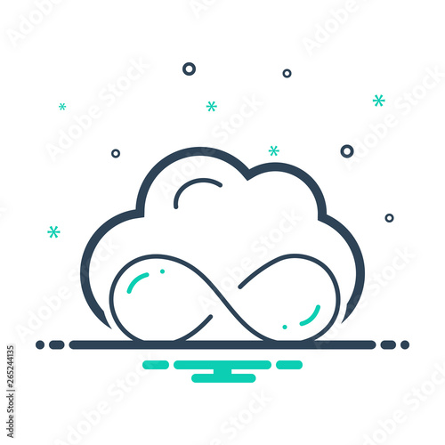 Mix line icon for unlimited storage 