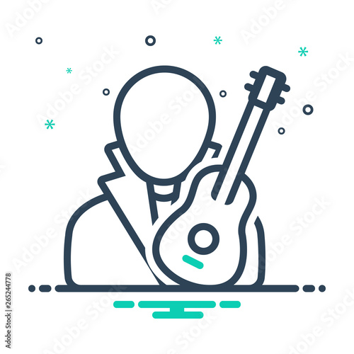 Mix line icon for composer music 