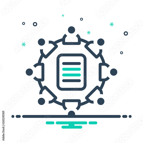 Mix line icon for leads  generation 