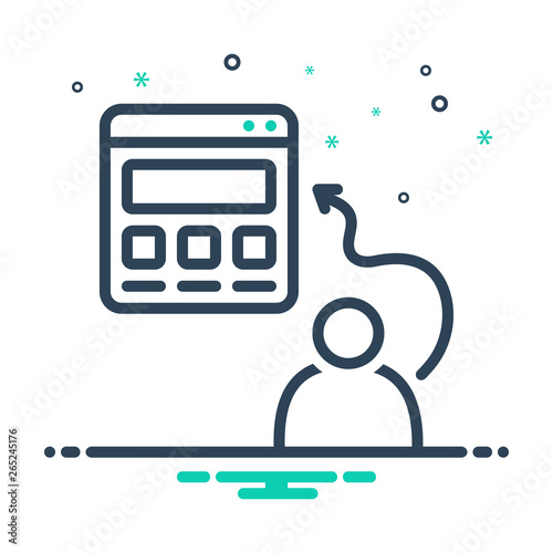 Mix line icon for leads  generation 