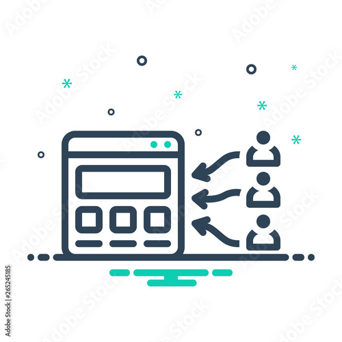 Mix line icon for  generation prospect 