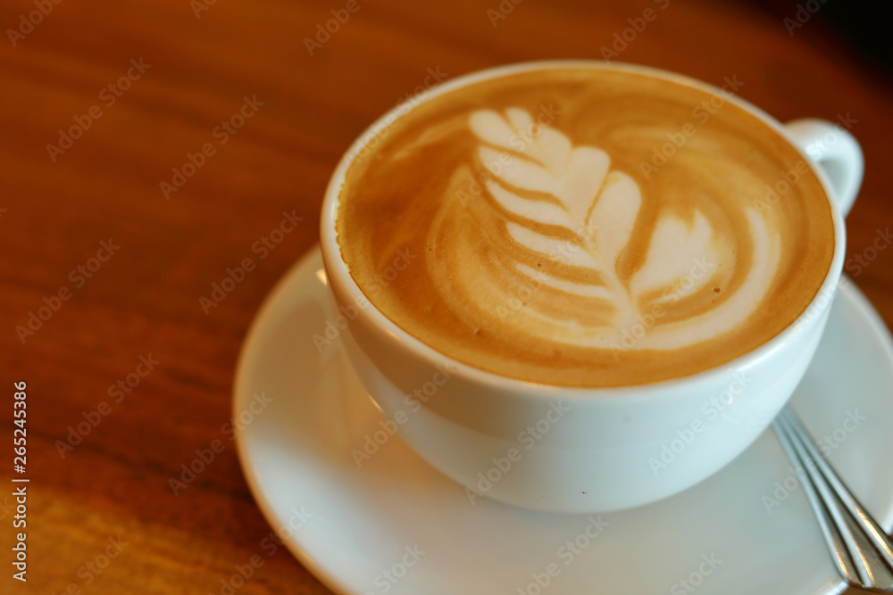 hot latte coffee in cafe hot latte coffee in cafe