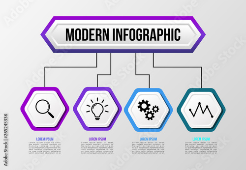 Vector Infographics Elements Template Design . Business Data Visualization Timeline with Marketing Icons most useful can be used for presentation, diagrams, annual reports, workflow layout