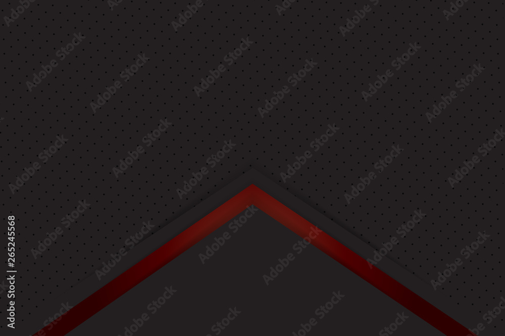 Red and black Abstract material frame layout modern tech with layer design template background