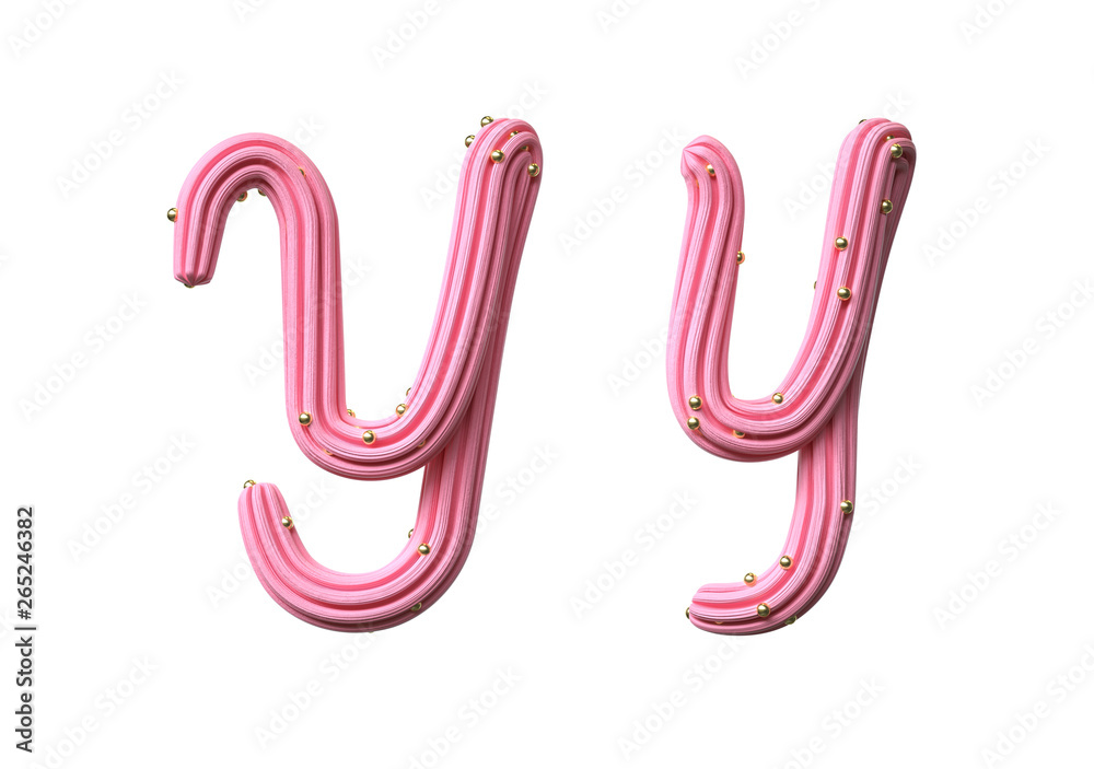 Pink cream candy Font Isolated on White Background, 3d rendering,conceptual image. Pink cream candy Font Isolated on White Background, 3d rendering,conceptual image.