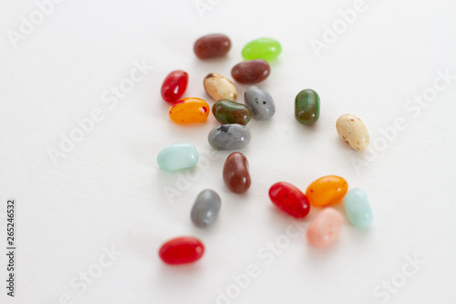 colorful candy caramel on white background