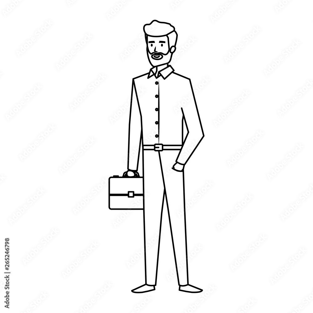 elegant businesswoman with portfolio elegant businesswoman with portfolio