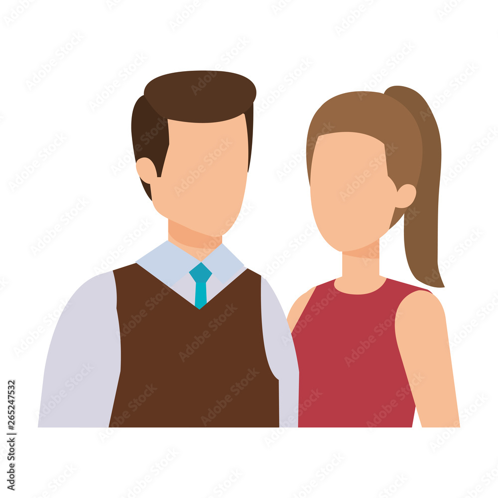 business couple avatars characters