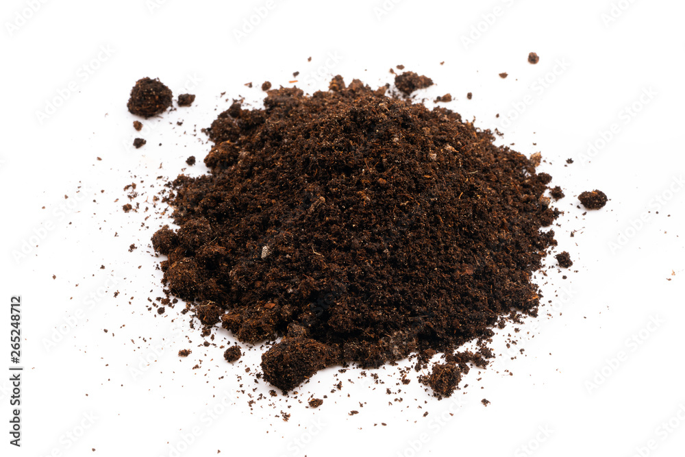 soil isolated on white background soil isolated on white background