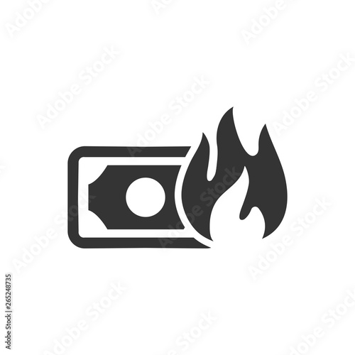 Money burning icon