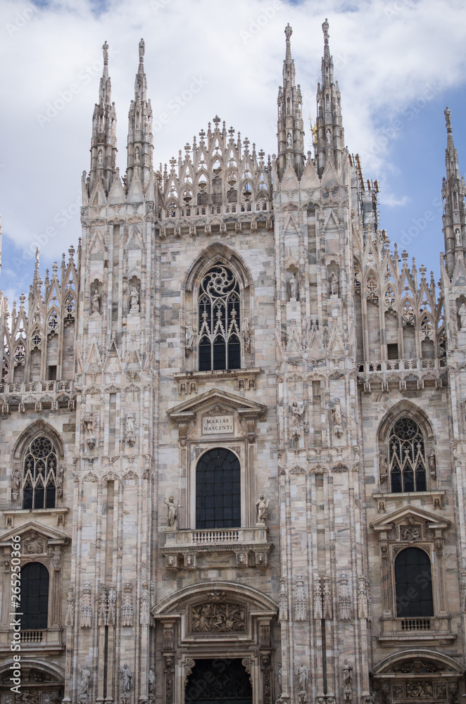 Cathedral in Milano facade 2019