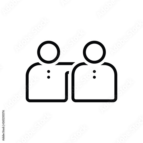 Black line icon for practicality feasibility 