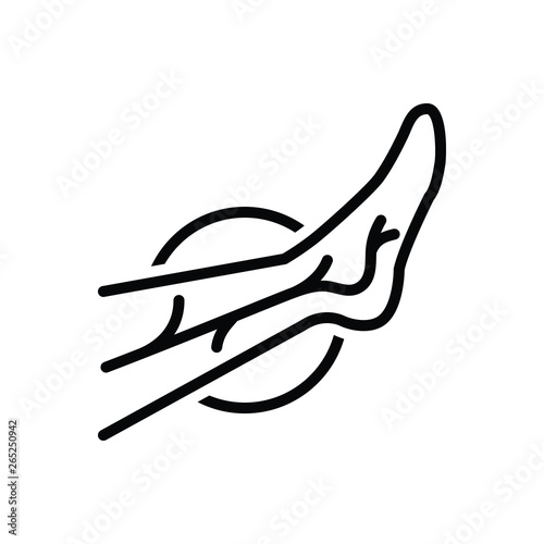 Black line icon for phlebology 