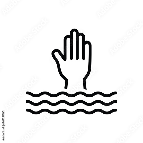 Black line icon for overwhelm 