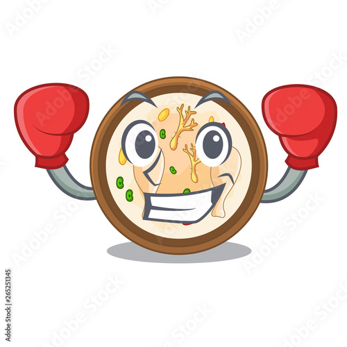 Boxing Samgyetang served in hot cartoon bowl