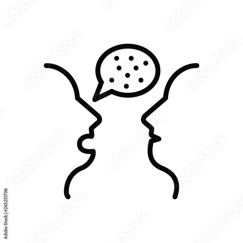 Black line icon for parakeet 