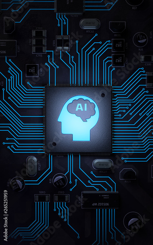 AI, Artificial Intelligence concept,3d rendering,conceptual image.