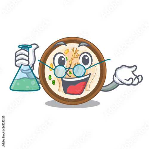 Professor samgyetang isolated with in the mascot