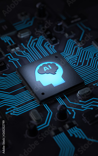 AI, Artificial Intelligence concept,3d rendering,conceptual image.