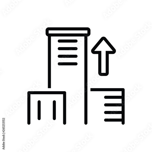Black line icon for get on top 