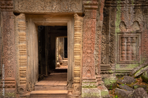 Colorful Facade of the Ta Prohm Temple, Angkor, Cambodia © Markus